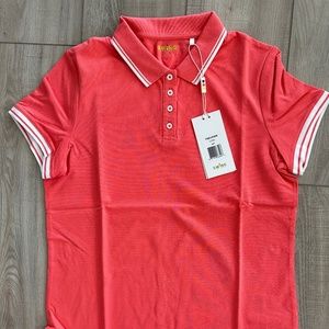 Women's Polo Golf Shirt by Swing Control color coral